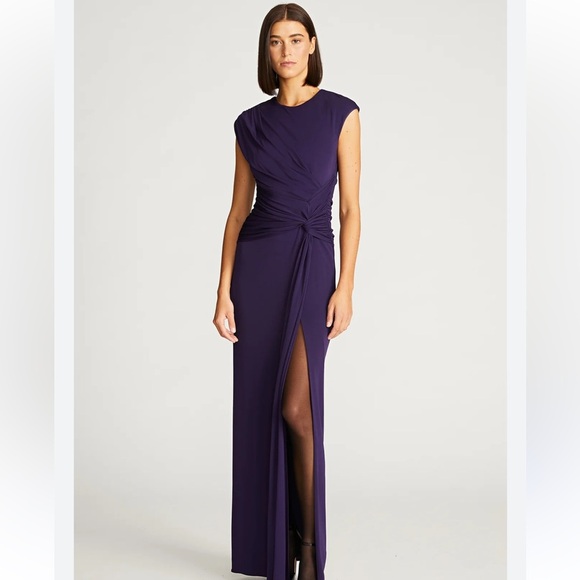 HALSTON GIOVANNA GOWN IN MATTE JERSEY - Picture 3 of 12